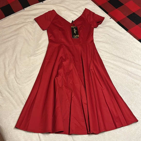 iLover V-neck  50s rockabilly dress - Picture 2 of 7
